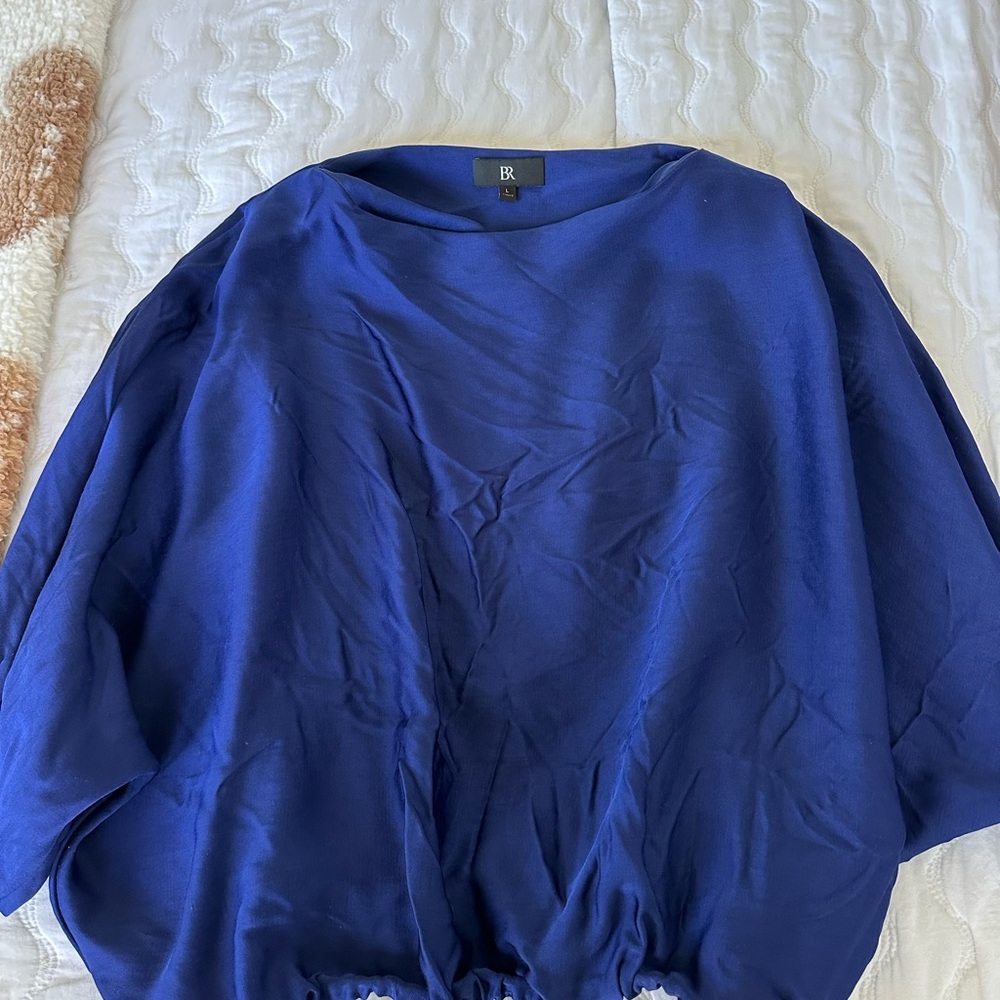 Banana Republic Royal Blue Emery Satin Top - Picture 3 of 4